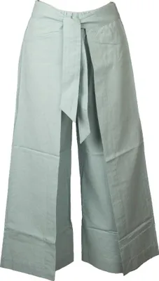 Produktbild von Lange Damenhose RAGNO Komforthose aus Baumwolle und Leinen weites Bein frischer Sommer elastischer Bund Artikel D514P2, I 42  -  F 40/36  -  D 42  -  UK 32/12  -  USA S, Cotone 82%,Lino 18%