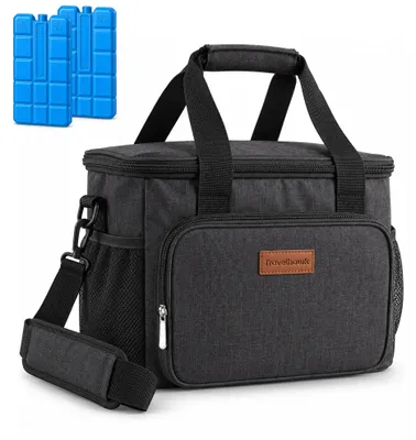 Produktbild von Kühltasche 15L Schwarz mit 4-lagiger Isolierung, wasserabweisend und Tragegurt