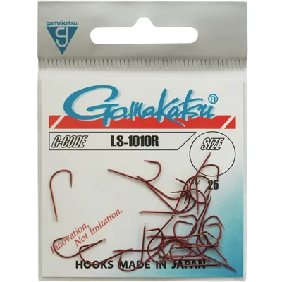 Produktbild von Gamakatsu LS-1010R Hooks Rot - 25 Friedfischhaken, Größe:6
