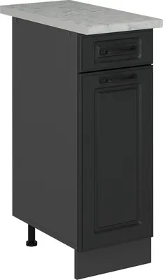 Produktbild von Küchenunterschrank Vicco R-Line Anthrazit Landhaus 30 cm AP Marmor, Model 53390
