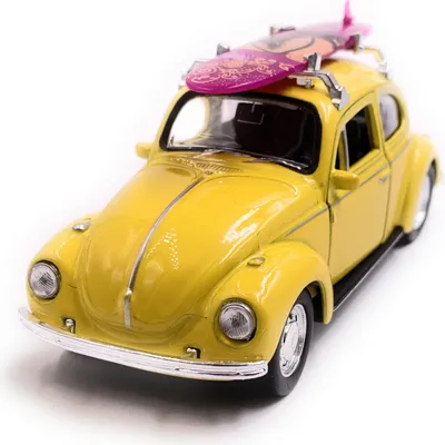 Produktbild von Onwomania Käfer Beetle Hardtop Modellauto Auto Surf Gelb Mst. 1:34