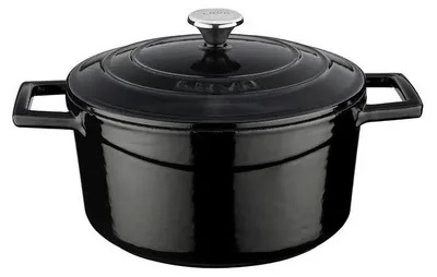 Image de Cocotte Lava - 20 cm - 2,82 litres - Fonte - Noir