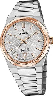 Produktbild von Festina Herrenuhr Swiss Made Armbanduhr Edelstahl silber D2UF20065/1