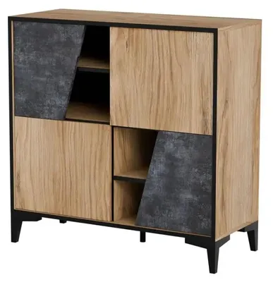 Produktbild von Cama 4D Bücherregal OVO 90x38xH90 Eiche/Beton