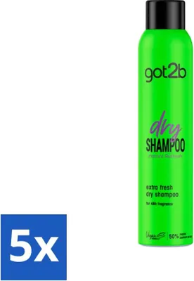 Obrázok produktu pre Got2B - Suchý šampón - Extra Fresh - 200 ml - Hodnotné balenie - 5 kusov