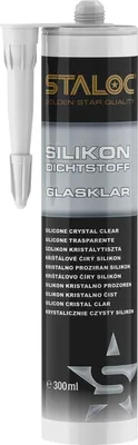 Produktbild von Staloc Silikon Dichtstoff, glättbar - Sanitär Silikon glasklar 300ml