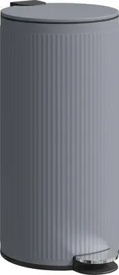 Produktbild von 30-Liter-Treteimer mit Soft-Close-Deckel, schwarzes Metall