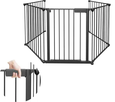 Produktbild von Hengda Kaminschutzgitter 5x Kamingitter 310x75cm Kinderschutzgitter Absperrgitter Schutzgitter Ofenschutzgitter Laufstall Türschutzgitter