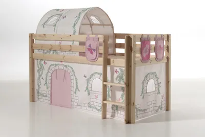 Produktbild von Spielbett >PINO< in Kiefer massiv natur - 210x114x106 (BxHxT)