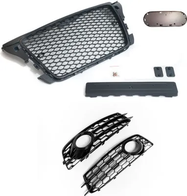 Immagine prodotto di Griglia radiatore griglia sportiva griglia a nido d'ape + griglia paraurti per Audi A3 8P Facelift