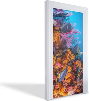 Produktbild von Wandtattoos Türen Selbstklebende Wandsticker Türtapeten - Unterwasserparadies - 95 x 205 cm