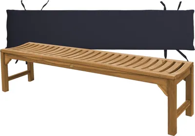 Produktbild von Gartenbank Ferrara Teak Massivholz 180 cm Schwarz