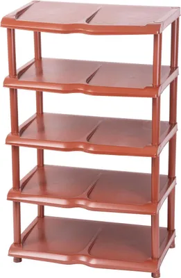 Produktbild von Regal Strend Pro, für Schuhe, 5-stöckig, braun, 48x30,5x86 cm