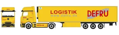 Produktbild von Herpa 961868 - 1:87 MB eActros 600 ProCabin Gigaspace Kühlkoffer-Sattelzug DEFRU
