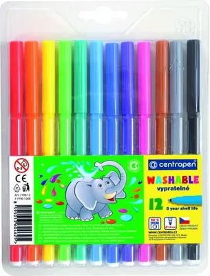 Produktbild von Popisovač Centropen 7790, vypratelný, sada 12 ks