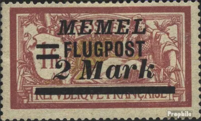 Produktbild von Briefmarken Memelgebiet 1922 Mi 102 postfrisch Flugpostmarke