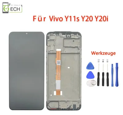 Produktbild von Für Vivo Y11S V2028 LCD Display mit Rahmen Bildschirm Touch Screen Schwarz