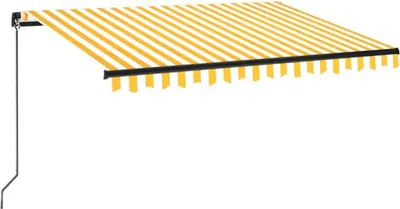 Obrázek produktu pro vidaXL Markýza ručně zatahovací 350x250 cm žlutá a bílá