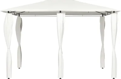 Produktbild von vidaXL Pavillon mit Pfostenabdeckungen 3x4x2,6 m Creme 160 g/m²