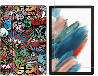 Produktbild von 2in1 Set für Samsung Galaxy Tab A8 SM-X200 X205 10.5 Zoll Tablet mit Schutzhülle + Schutzglas mit Auto Sleep/Wake Hülle