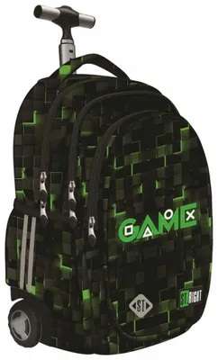 Produktbild von Schulrucksack Auf Rädern Für Ein Junge Spiel Pixels Gaming