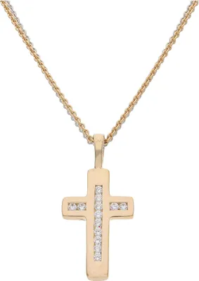 Produktbild von JuwelmaLux Anhänger 925/000 Sterling Silber Kreuz rosé vergoldet mit Zirkonia JL20-02-0915