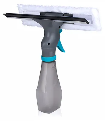 Produktbild von 3in1 FENSTERREINIGER Set Kombi Sprühflasche Fensterwischer Fensterabzieher Fensterwischer Fensterputzer Abzieher Putztuch Lippe 18