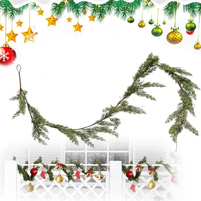 Kunstpflanzen-Girlande 3 m, Norfolk-Tanne, Weihnachtsdeko