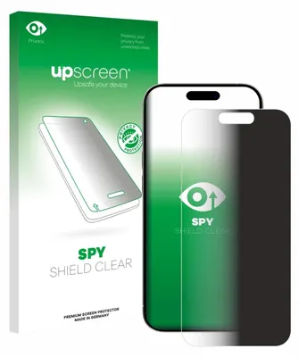 Product packaging and a screen protector for a smartphone.