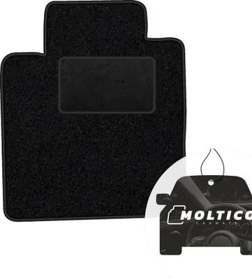 Produktbild von moto-MOLTICO Fahrer Fußmatte Auto Velours Fahrerseite Autoteppiche Schwarz Fahrermatte 1-teilig passend für Nissan Micra 2003-2010