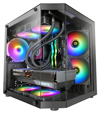 Produktbild von Mars Gaming MC-3TLITE, Mini Tower, PC, Schwarz, micro ATX, Mini-ITX, Gaming, Multi