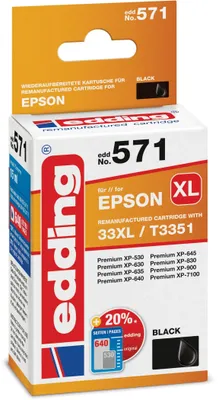 Zdjęcie produktu dla Edding EDD-571, Czarny, 15 ml, 1 szt., Jednopak