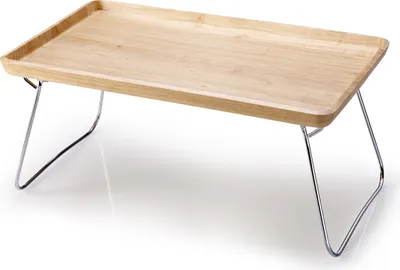 Zdjęcie produktu dla CONTINENTA Bett-Tablett, Gummibaum 53x32x7 cm 3245 4017167324500 Vorteilset – 2 Stück – inkl. 4 Edelstahl-Trinkhalme