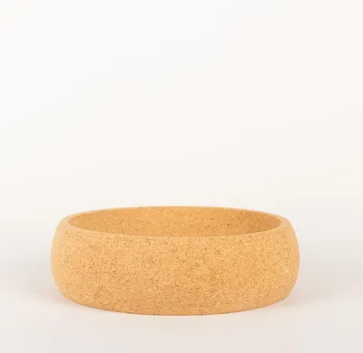 Produktbild von INNA-Glas Deko Schale RAUDEL aus Presskork, natur, 8,5cm, Ø29,5cm - Korkschale