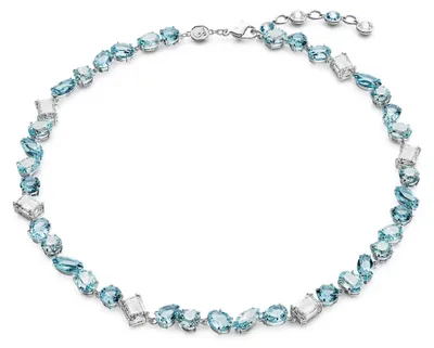 Produktbild von SWAROVSKI Damen Halskette Blau Rhodiniert GEMA 5666007
