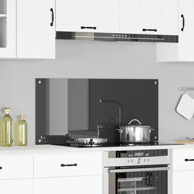 Produktbild von Küchenrückwand Dunkelgrau 110x50x0,6 cm Hartglas, Küchenersatzteile DesignMöbel Neu