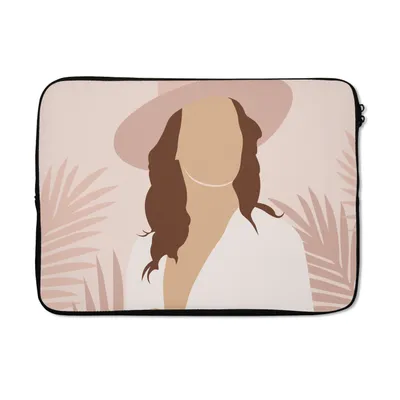 Produktbild von MuchoWow® Laptop Hülle 14 ZollSommer - Frau - Laub Laptoptasche - Laptoptasche - Stoßsicher - Schutzhaube
