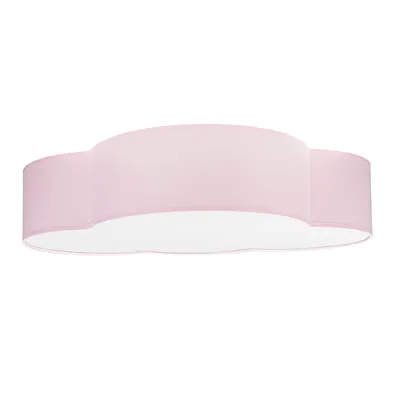 Produktbild von Deckenlampe Kinderzimmer 2x E27 Rosa Stoff Wolkenlampe Kinderzimmerleuchte Decke