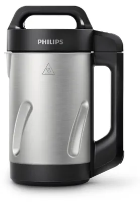 Produktbild von Philips Viva Collection Soupmaker, Suppen, 5 Programme für Kompotte und Smoothies, 1,2 L, 1000 W, Schwarz (HR2203/80)