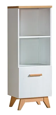 Produktbild von Furniture24 Regal Sven Sv7 Standregal Bücherregal Mit Tür Skandinavisch Still Kiefer Weiß