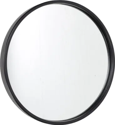 Zdjęcie produktu dla Lustro Fragix Boston – okrągłe – czarne – metalowa rama – Ø 35 cm