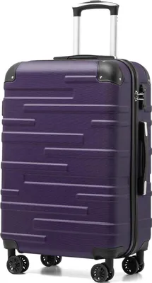 Image de COOLIFE Valise à roulettes à coque dure avec serrure TSA 4 roulettes Graulila 67cm