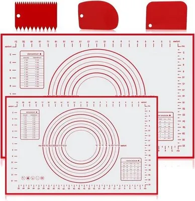 Image de Tapis de cuisson antidérapant en silicone 70 x 50 cm pour fondant, macarons et biscuits