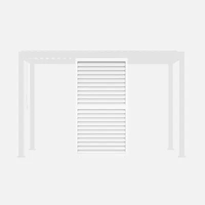 Produktbild von sweeek - Verstellbare Lamellenwand 130cm für Pergola Triomphe 3x4m - Weiß