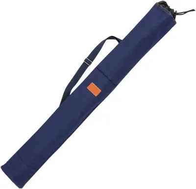 Imagen del producto de Funda para cañas de pescar con correa de hombro ajustable, de 1,4 metros, con cierre elástico, ideal para cañas de spinning y baitcasting