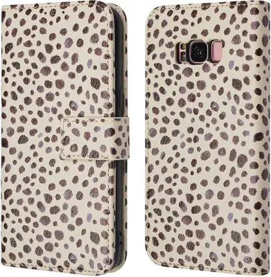 Image de imoshion Design Bookcase voor de Samsung Galaxy S8 - Black And White Dots (Bibliothèque à pois noirs et blancs)