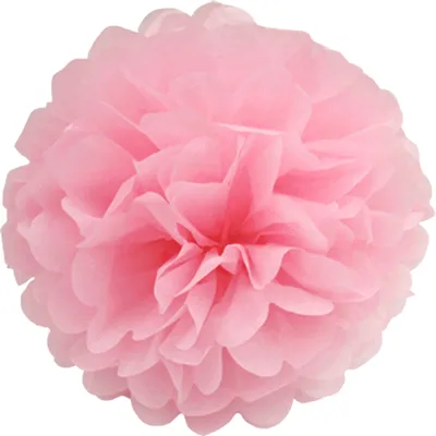 hellrosa Papier Pompons