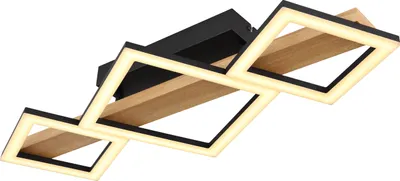 Image de Globo Lighting Plafonnier métal noir mat, LED