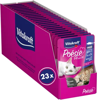 Productafbeelding van Vitakraft Poésie Délice, natvoer voor katten, kattenvoer in saus, met zeewier