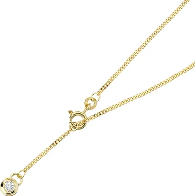 Produktbild von JOBO Fußkettchen Fußkette 333 Gold Gelbgold 1 Zirkonia 25 cm Federring